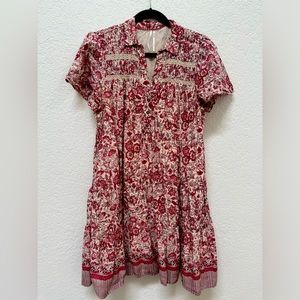 Anthropologie Georgina Tiered Shirtdress Sz M